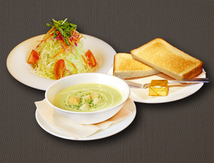 スープ＆パン＆サラダセット