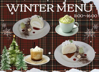 12/1(月)～2/28(土)まで　冬季限定メニューのご案内*.・。